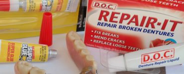 What glue can I use on false teeth?