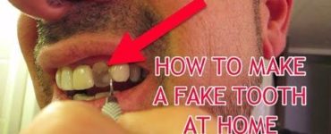 What household items can you use to make a fake tooth?