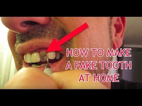 What household items can you use to make a fake tooth?