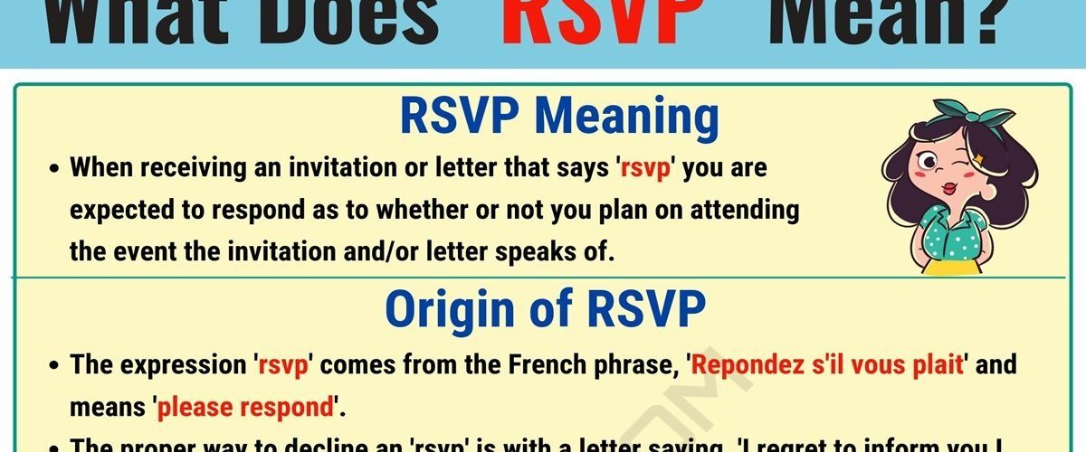 What is RSVP stand for in English?