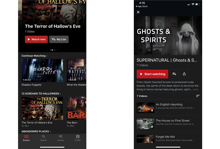 Which streaming service has Halloween?