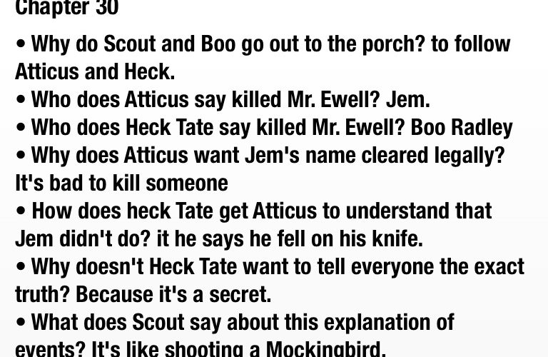 Who does Atticus say killed Ewell?
