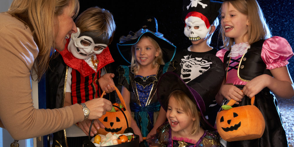 Why does kids say trick-or-treat?