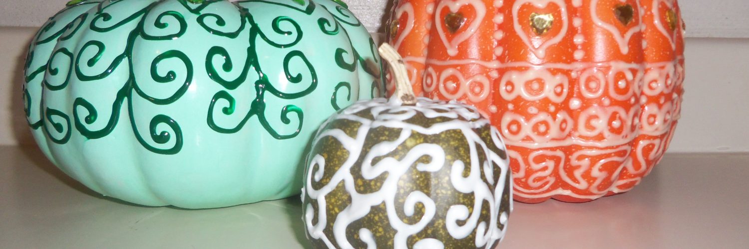 Will puffy paint stick to pumpkins?